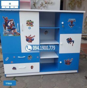 Tủ nhựa quần áo cho bé 2 cánh 3 ngăn kéo TTE03