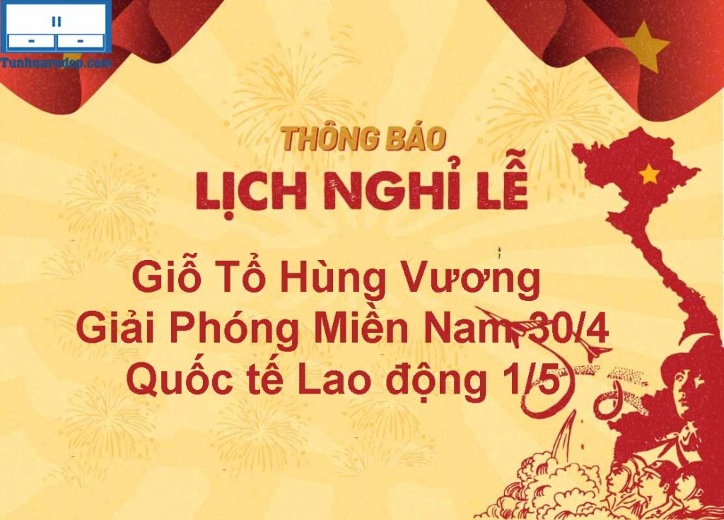 Lịch nghỉ lễ Giổ Tỏ Hùng Vương