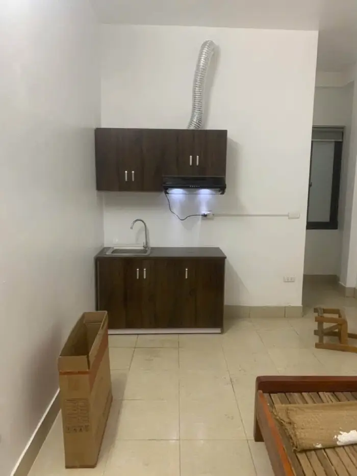 Tủ bếp nhựa Đài Loan chữ I mini cho nhà nhỏ TBN02