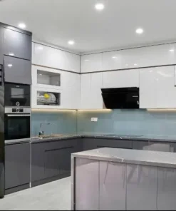 Tủ bếp nhựa Ecoplast chữ L cao cấp TBN01