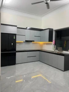 Tủ bếp nhựa chữ L hiện đại Zukoplast TBN04