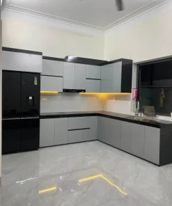Tủ bếp nhựa chữ L hiện đại Zukoplast TBN04
