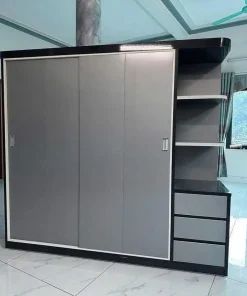 Tủ nhựa quần áo 4 cánh lùa 1 kệ nhựa Đài Loan RĐ-TCL02
